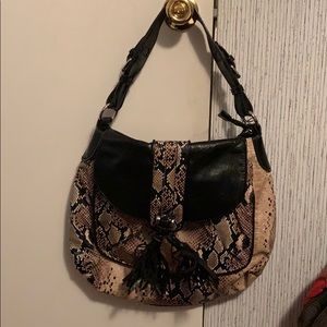 Big Buddha Faux Reptile Bag